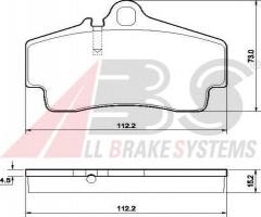 A.b.s. 37102 klocki hamulc. porsche boxster  96- tył, porsche boxster (987)