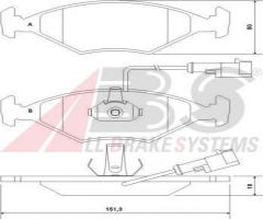 A.b.s. 37121 klocki hamulc. fiat palio,siena  98-, fiat palio weekend (178dx)