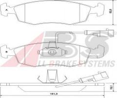 A.b.s. 37122 klocki hamulc. fiat palio,siena z czuj., fiat palio weekend (178dx)