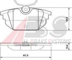 A.b.s. 37123 klocki hamulc. fiat bravo,marea tył, alfa romeo gtv (916c_), fiat coupe (fa/175)
