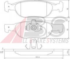 A.b.s. 37132 klocki hamulc. fiat punto 1,2 16v  99-, fiat punto (188), lancia y (840a)