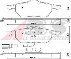 A.b.s. 37133 klocki hamulc. vw golf iv  97-03 z czuj., audi a3 (8l1), seat toledo ii (1m2)