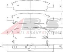 A.b.s. 37135 klocki hamulc. toyota yaris  99-03, toyota yaris (scp1_, nlp1_, ncp1_)