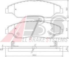 A.b.s. 37137 klocki hamulc. kia sportage  99-03, kia sportage (k00)