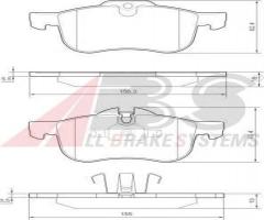 A.b.s. 37151 klocki hamulc. rover 75  99-04, mg mg zt, rover 75 (rj)