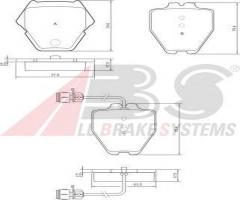 A.b.s. 37162 klocki hamulc. audi a8 2,5-6,0  98-, audi 100 (4a, c4)