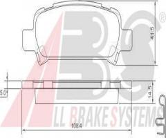 A.b.s. 37164 klocki hamulc. subaru forester  97-02 tył, subaru forester (sf)