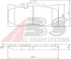 A.b.s. 37261 klocki hamulc. lexus ls430  00- przód, lexus ls (ucf30)