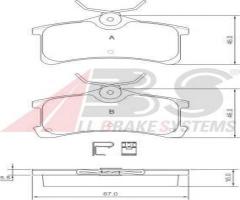 A.b.s. 37270 klocki hamulc. toyota avensis  01-03 tył, toyota avensis liftback (_t22_)