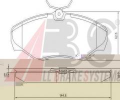 A.b.s. 37287 klocki hamulc. renault trafic  01- przód, nissan primastar autobus (x83)