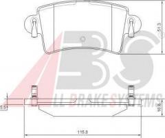 A.b.s. 37289 klocki hamulc. renault master  00- tył, nissan interstar autobus (x70)