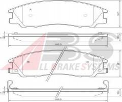 A.b.s. 37323 klocki hamulc. hyundai terracan  01-06, hyundai terracan (hp)