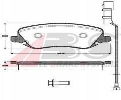 A.b.s. 37380 klocki hamulc. lancia thesis  02-, lancia thesis (841ax)