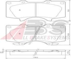 A.b.s. 37420 klocki hamulc. toyota landcruiser  03- 4,0, mitsubishi pajero iv (v8_w, v9_w)