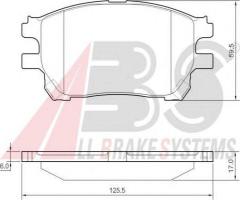A.b.s. 37421 klocki hamulc. toyota previa  03-05 przód, toyota previa (mcr3_, acr3_, clr3_)