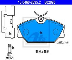 Ate 13.0460-2895 klocki hamulcowe renault laguna 99-01, renault laguna i grandtour (k56_)