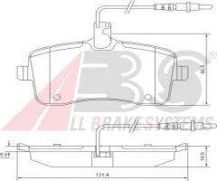 A.b.s. 37430 klocki hamulc. peugeot 407  04- z czuj., peugeot 407 (6d_)