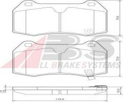 A.b.s. 37451 klocki hamulc. nissan 350z  03- przód, cadillac cts, infiniti g sedan