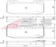 A.b.s. 37452 klocki hamulc. subaru impreza  01- 2,0 wrx sti tył, infiniti g sedan
