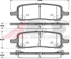 A.b.s. 37581 klocki hamulc. opel gt 2,0  06- przód, chevrolet hhr, opel gt kabriolet