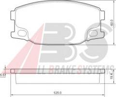 A.b.s. 37657 klocki hamulc. mitsubishi canter  98- przód