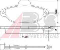 A.b.s. 37896 klocki hamulc. fiat punto 93-99 z czuj., fiat punto kabriolet (176c), ford ka (ru8)