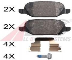 A.b.s. 37968 klocki hamulc. fiat 500l  12- tył, fiat 500l