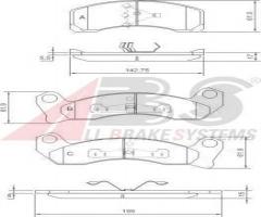 A.b.s. 38200 klocki hamulc. ford mustang  80-93