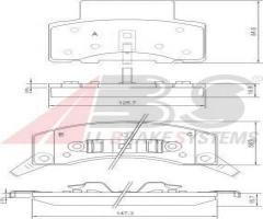 A.b.s. 38459 klocki hamulc. dodge ram 2500,3500  97-00