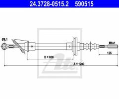 Ate 24.3728-0515 linka sprzęgła fiat ducato 82-94, citroËn c25 autobus (280_, 290_)