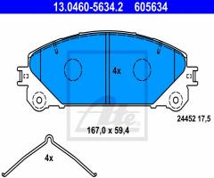 Ate 13.0460-5634 klocki hamulc. lexus rx  09- przód, lexus nx (zgz1_, agz1_, ayz1_)