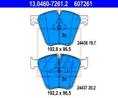 Ate 13.0460-7261 klocki hamulc. bmw 7 f01,f02,f03,f04  09- przód