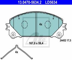 Ate 13.0470-5634 klocki hamulc. lexus rx  09- przód, lexus nx (zgz1_, agz1_, ayz1_)