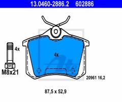 Ate 13.0460-2886 klocki hamulcowe audi a4 b6 b7 a6 c5 allroad tt tył, audi a6 (4b2, c5)