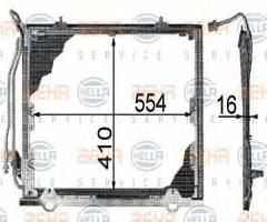 Hella 8fc351038454 chłodnica klimatyzacji, mercedes-benz klasa c (w202)