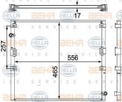 Hella 8fc351304071 chłodnica klimatyzacji toyota, toyota land cruiser 90 (_j9_)
