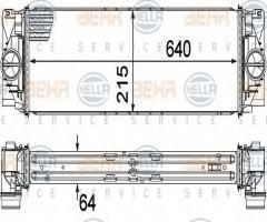 Hella 8ml376777391 intercooler, mercedes-benz sprinter 3,5-t autobus (906)