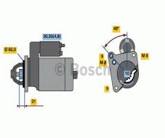 Bosch 0001107110 rozrusznik 12 v