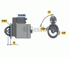 Bosch 0001107402 rozrusznik 12 v, opel corsa b (73_, 78_, 79_)