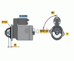 Bosch 0001107438 rozrusznik citroen peugeot toyota, toyota aygo (wnb1_, kgb1_)