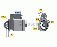 Bosch 0001108237 rozrusznik 12v, audi a8 (4e_), vw touareg (7p5)