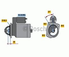 Bosch 0001109302 rozrusznik 12v, fiat ducato autobus (250)