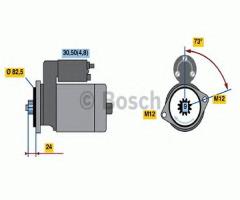 Bosch 0001125055 rozrusznik vw, vw crafter 30-35 autobus (2e_)