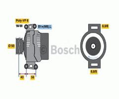 Bosch 0124325093 alternator mercedes, mercedes-benz sprinter 2-t autobus (901, 902)