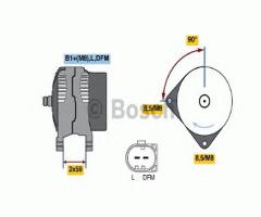 Bosch 0124325149 alternator vw, seat toledo ii (1m2), vw polo classic (6kv2)