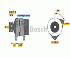 Bosch 0124425028 alternator 12v, opel meriva