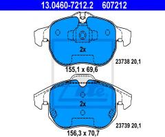 Ate 13.0460-7212 klocki hamulcowe fiat croma 05- 1,9jtd 120km, fiat croma (194), opel vectra c