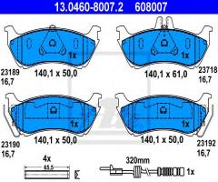 Ate 13.0460-8007 klocki hamulcowe mercedes w163 ml230-ml430 98-05 ty, mercedes-benz klasa m (w163)