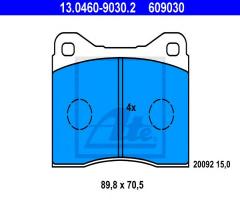 Ate 13.0460-9030 klocki hamulcowe bmw, bmw 02 (e10)