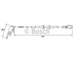 Bosch 0265007664 czujnik abs peugeot 307  00- tył, peugeot 307 (3a/c)